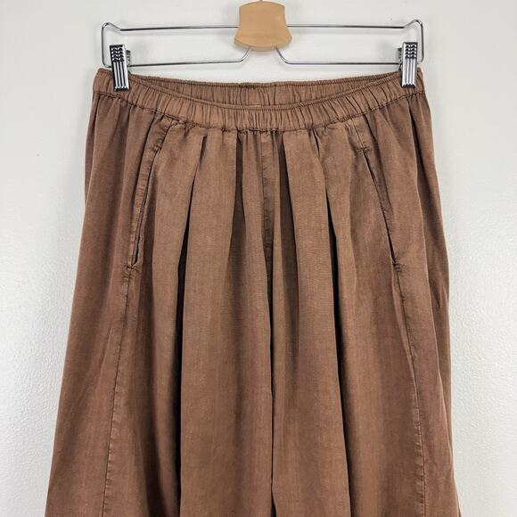 Free People To The Sky Parachute Pants Small Slouchy Trousers Brown Boho Pull On - Picture 4 of 16